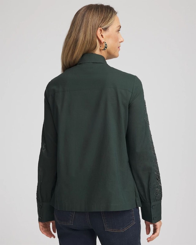Lace Cotton Voile Shirt - image 3